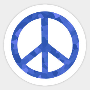 Peace Sign Blue Sticker